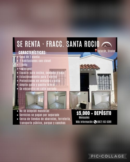 Se Renta Casa Fracc. Santa Rocio